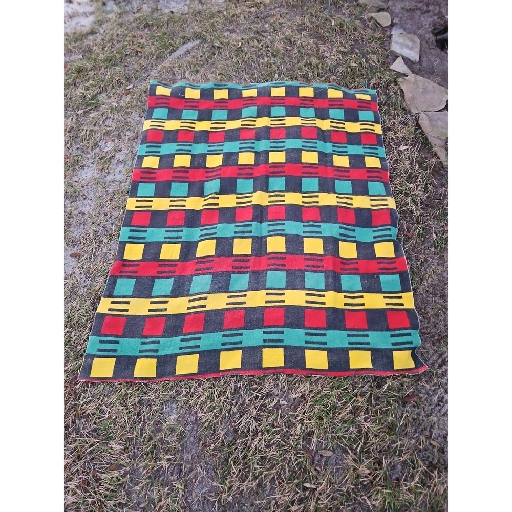 Vintage Camp Blanket Fulani HAND WOVEN Native American ? African Western 72x58